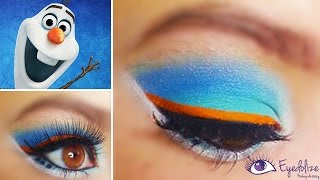 Disney Frozen Olaf Inspired Eyeshadow by Eyedolize Makeup [upl. by Isahella]