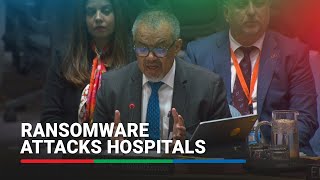 WHO warns against ransomware attacks on hospitals  ABSCBN News [upl. by Kolodgie]