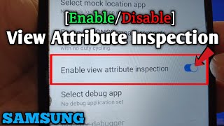 How to enable or disable view attribute inspection on Samsung Galaxy A02  Developer Options [upl. by Relyhcs]