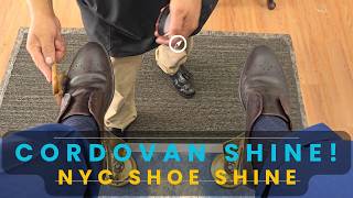 Cordovan Shine  NYC Shoe Shine [upl. by Neyr]