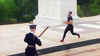 He Tried To Mess With A Guard Of The Tomb Of The Unknown Soldier [upl. by Lian561]