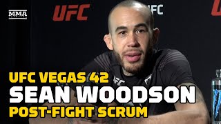 Sean Woodson Max Holloway Wouldn’t Do Me Like That In Boxing  UFC Vegas 42  MMA Fighting [upl. by Namrac]