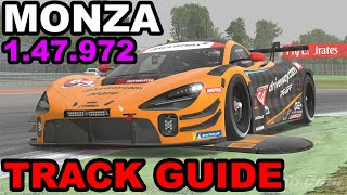 iRacing McLaren 720S GT3 EVO Monza  Track Guide  Hotlap [upl. by Ranilopa838]