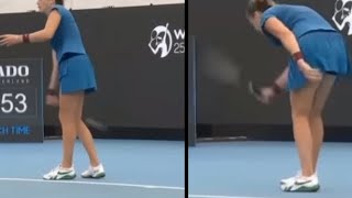 Aryna Sabalenka serves 40 double faults struggles to get the ball in [upl. by Gabbey923]