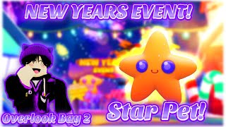 New Years Event SHOOTING STAR PET In Overlook Bay 2  Roblox [upl. by Ahker]