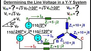 Electrical Engineering Ch 13 3 Phase Circuit 15 of 42 How to Find the Line Voltages YY [upl. by Elmina]