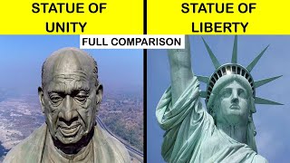 Statue of unity vs Statue of liberty Full Comparison UNBIASED in Hindi [upl. by Lagiba]