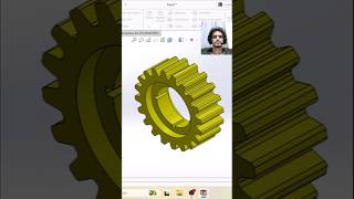 Modelagem de uma engrenagem no SolidWorks ⚙️ Modelagem3D SolidWorks Engenharia projetomecanico [upl. by Biddy]