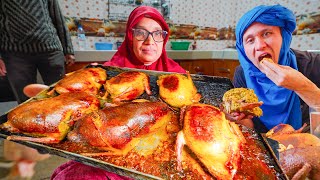 Unbelievable Moroccan Food 🇲🇦 STUFFED PIGEONS  Medfouna  Morocco North Africa [upl. by Kobe196]