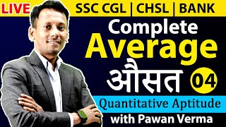 🔴 Class 04  Average  SSC CGL 2024  Maths  MathswithPawanVerma [upl. by Adnoloy]