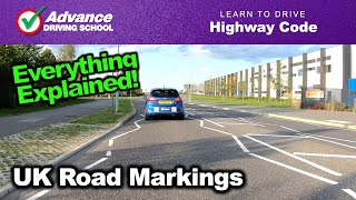 Understanding UK Road Markings  Learn to drive Highway Code [upl. by Eliott]