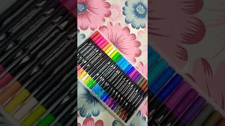 MY NEW CORSLET DUAL TIP BRUSH PENS🔥brushpensunboxingdualtipcolourshortvideoviralvideo [upl. by Atinrahc816]