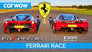 Ferrari Enzo vs LaFerrari  RACE amp BRAKE TEST [upl. by Demmahum]