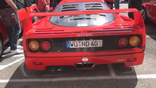 Ferrari F40 beautiful Start up and Acceleration SOUND FULL HD 1080p [upl. by Skiest]