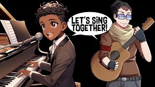 singing with AznStylezYT on VRChat 🎤🎹 [upl. by Crofoot]