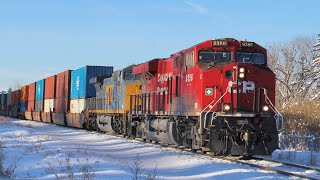 VERY RARE CP Stack train with CSX CM44AC and NS SD70ACE Eastbound at Edworthy Park [upl. by Roxanna380]