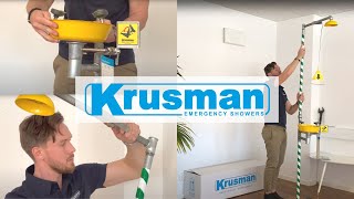 How to install an Emergency shower  Safety shower  Emergency shower installation  Krusman [upl. by Refotsirhc]