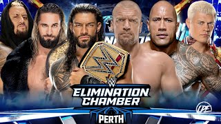 Elemination Chamber Triple H VS Rock VS Cody Rhodes VS Roman Reigns VS Seth Rollins VS Solo Sikoa [upl. by Fin]