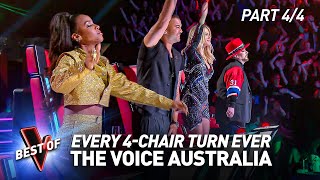 Every 4CHAIR TURN Blind Audition on The Voice Australia  Part 44 [upl. by Llered]