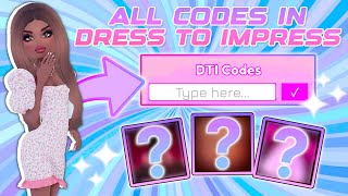 ALL WORKING CODES IN DRESS TO IMPRESS  NEW CODE ⭐  Roblox [upl. by Hayashi]