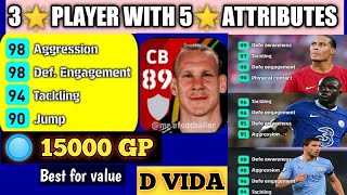 3🌟 Player with 5🌟 ATTRIBUTES🔥 in efootball15000 GPയുടെ ഒരു VANDIJIKD VIDA player development [upl. by Nabla]