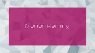 Marion Fleming  appearance [upl. by Annadal942]