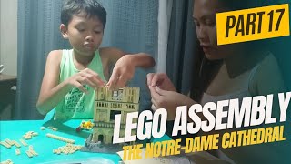 Part 17  Lego Assembly The NotreDame Cathedral mother and son bonding time [upl. by Ahsiruam967]