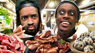 British Rappers try Chanel Pork Ribs in Korea [upl. by Rumney]