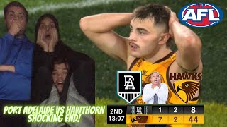 Port Adelaide Vs Hawthorn Shocking End Hawthorn Choke 😬 AFL Vlogs [upl. by Anot210]