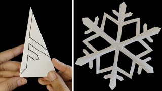 how to make a snowflake out of paper tutorial paper craft  easy christmas paper craft [upl. by Ruggiero]