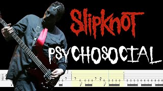 Slipknot  Psychosocial Bass Tabs amp PDF By ChamisBass [upl. by Yle]