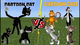 Cartoon Cat VS CURSED Cartoon Cats Talking Tom Sylvester Garfield Tom Minecraft PE [upl. by Yrahcaz]