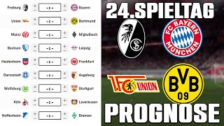 24Spieltag Bundesliga 2324 Prognose  Alle Spiele amp Tipps [upl. by Harriot]