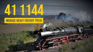 41 1144 manage heavy freight train [upl. by Sinclare]