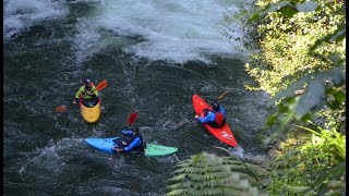 Kayaking the highest rafted waterfall  Kaituna River New Zealand [upl. by Seuqirdor]