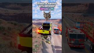 Chance of survival with different vehicles beamng beamngdrive game gameplay gaming beamngcrash [upl. by Sadnac]