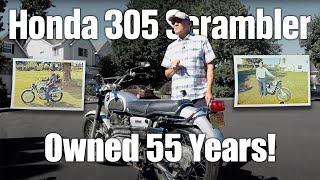 1967 Honda CL77 305cc Scrambler  owned for 55 years [upl. by Dranyl]