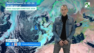 Weersvooruitzichten wisselvallig begin van lentemaand april eind komende week richting 20 graden [upl. by Oremar]