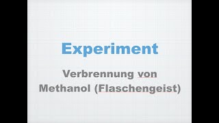 Verbrennung von Ethanol [upl. by Euqinobe]