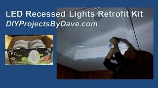 DIY How to install Recessed Lights using LED Retrofit Kit [upl. by Nanette]