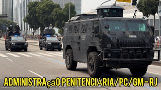 Desfile de 7 de Setembro com POLICIAIS PENAIS e GM do RJ em homenagem à Independência do Brasil 🇧🇷 [upl. by Crist303]