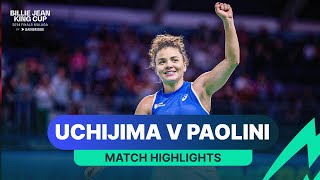 Moyuka Uchijima v Jasmine Paolini  Japan v Italy 2024 Billie Jean King Cup Finals Match Highlights [upl. by Aelram]