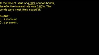 Problem At the time of issue of 450 coupon bonds [upl. by Benedikta]