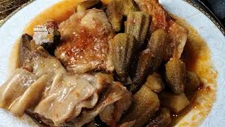 BAMYA  OKRA WITH BEEF RECIPE  How To Make Okra Stew with Beef [upl. by Donela]