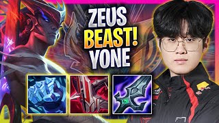 ZEUS IS A BEAST WITH YONE TOP  T1 Zeus Plays Yone TOP vs Gangplank  Season 2024 [upl. by Ahsenyt107]