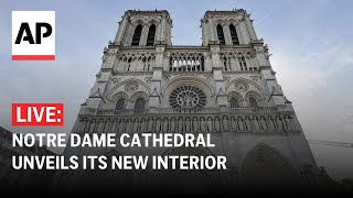 LIVE Notre Dame Cathedral unveils its new interior 5 years after devastating fire [upl. by Esilegna]