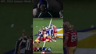 Niners vs Rams lowlights shorts reaction nfl foryou 49ers football [upl. by Etiragram]