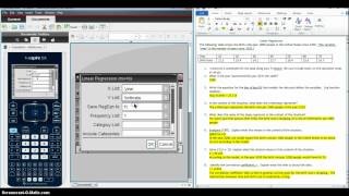 Linear Regression on the TINspire [upl. by Issim]