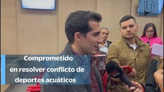 Comprometido Rommel Pacheco en solucionar problemas de los deportes acuáticos [upl. by Issi666]