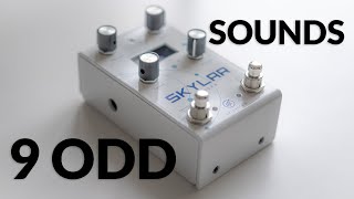 Demo of 9 Odd Sounds into Skylar Reverb Pedal by GFI System [upl. by Marcille647]